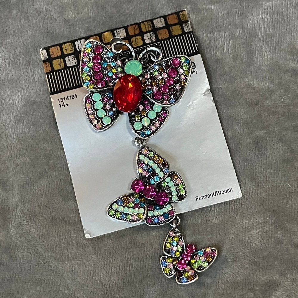Colorful Butterfly Brooch - Picture 3 of 4